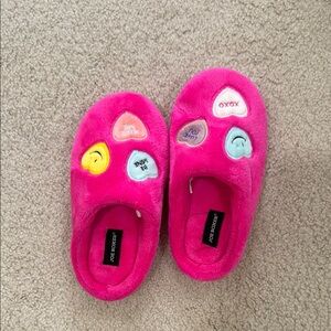 Betsey Johnson Pink Heart Slippers